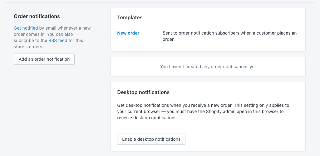 Customer Order Notifications