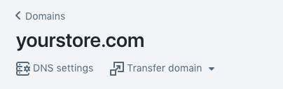 change DNS for a Shopify domain